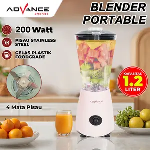 ADVANCE Blender Listrik Jus BL-06 Blender serba 1,2 L 180 Watt Pisau Stainless Penghancur Es Garansi Resmi 1 Tahun