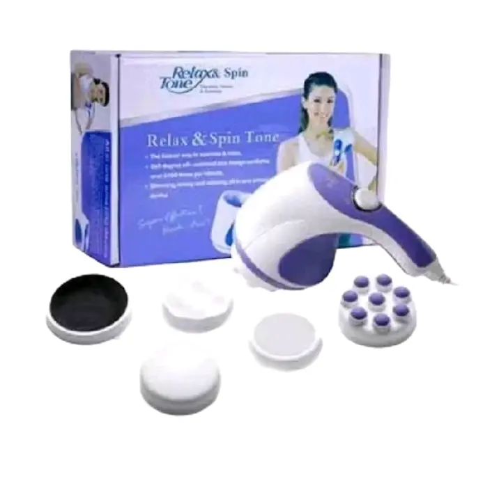 Relax & Spin Tone alat pijat pelangsing elektrik untuk lengan paha bokong punggung perut betis Therapy Terapi 0