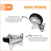 Gambar CAB Roda Caster Mati Anti Karat Kuat / Fixed Wheel Troli Meja Kursi Premium 3–6 Inch - 3 INCH dari cabofficialstore Kota Surabaya 3 Tokopedia