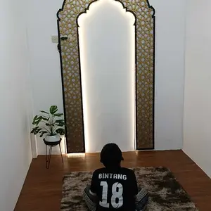 Hiasan dinding mihrab mushola bahan Mdf cutting laser mihrab  mini di rumah mihrab mihrab mushola rumah