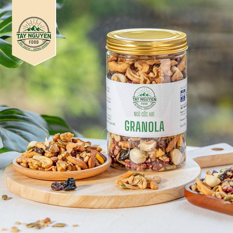 Ngũ cốc hạt Granola sấy mật ong không đường Tây Nguyên Food – Việt Nam 300g,…