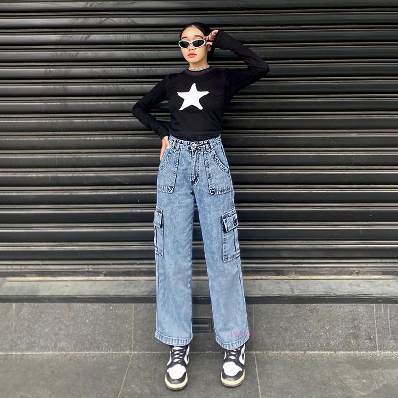 WAUW - CRUEL Highwaist Loose Cargo Jeans Cat. 1 2