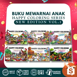solusibuku - VOL. 1 Buku Mewarnai Anak : Happy Coloring Series (Cklik Media) Soft Cover