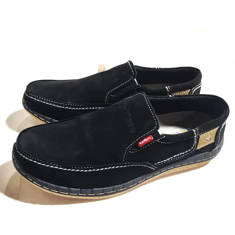 Sepatu Kasual Casual Sneakers Pria Bahan Kulit Sapi Keren Trendy Murah 3