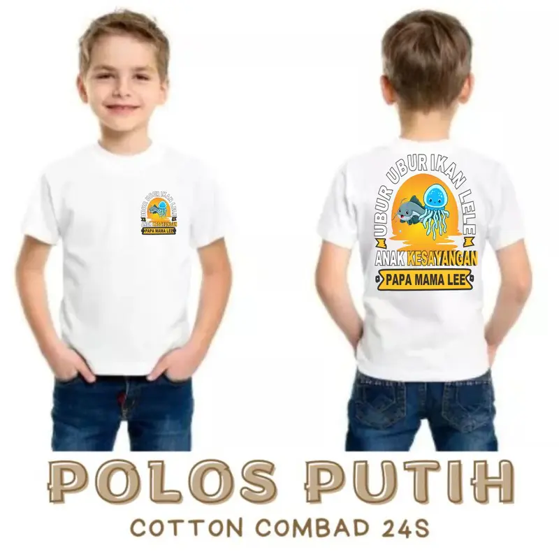 Kaos KC anak anak UBUR UBUR IKAN LELE LENGKUNG db/kaos cod terlaris Combed Dewasa Distro 1