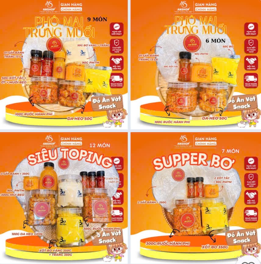 AS COMBO BÁNH TRÁNG PHƠI SƯƠNG [ ĐẦY ĐỦ SIZE 1