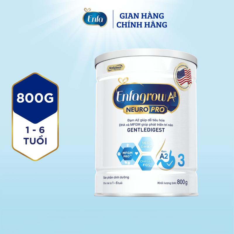 Sữa Enfagrow A2 Neuropro 3 – 800g cho trẻ từ 1-6 tuổi