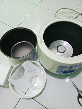 Product Review of Rice Cooker Magic Com Mini Rice Cooker Mini Penanak Nasi Magicom 1 liter 3 in 1 Okayama OK-105 Biru Merah Magiccom from S**A 2