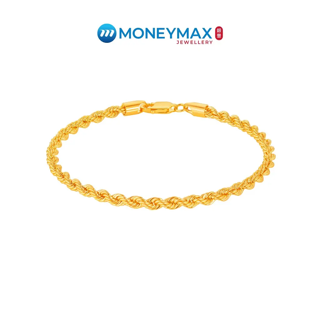 916 Gold | NB0004.3 | Rope Bracelet | MoneyMax Jewellery | Hollow