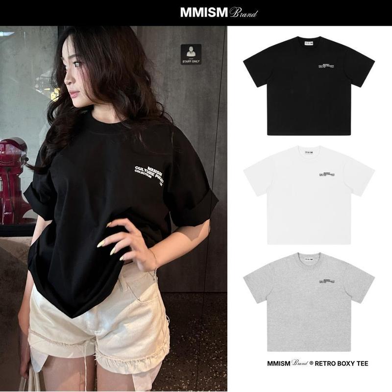 Áo Thun Boxy MMISM In Hình Chữ Basic – Form Rộng Chất Liệu Cotton Cao Cấp…