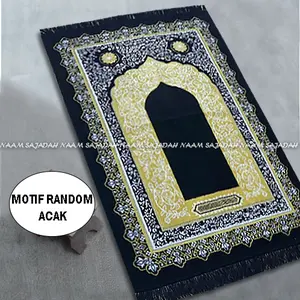 Sajadah Sholat Turki Murah Ukuran Besar 110x70cM Tebal Standart Bulu Lembut Oleh-oleh Haji dan Umroh