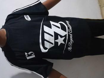 Product Review of Boxy Fit Crop T-shirt Oversize Pria Dewasa Woopie Project Hitam Stripe Katun 20s 200gsm Lembut | Atasan Kaos Skena Oblong Santai Motif Keren Baju Distro Cowok Lengan Pendek from E**i 2