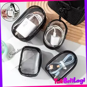 COD (YBL) Keychain Mini Bag Transparan Untuk Simpan Headset Gantungan Storage Bag Portable Mini Bag Travel  Serbaguna Kotak penyimpanan Kabel Charger Multifungsi