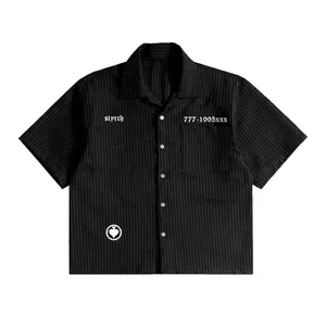 Kemeja Strip STRIPE HITAM Boxy Fit - STYRCH