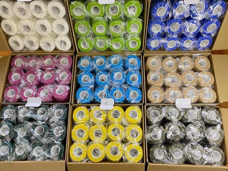 hộp 30,24,48,60,96 cuộn băng keo thể thao ,băng quấn đá banh,băng quấn cổ tay cổ chân bản 5cm