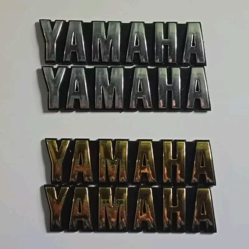 Emblem timbul akrilik 3D YAMAHA TANGKI RX KING Sepasang Crom Gold 1