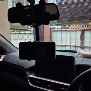 Holder Mobil Handphone Fleksible Jepit Kaca Spion 360 derajat Car Holder Multifungsi Bracket