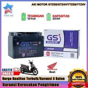 Aki Motor GTZ5S Honda Beat Beat Fi Beat Street Aki Kering MF GTZ5S