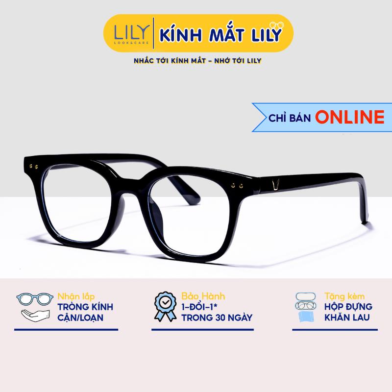  6810 - Gọng kính cận vuông nam nữ LILYEYEWEAR chất liệu nhựa cao cấp kiểu dáng thời trang 
