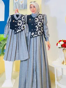 Dress Wanita Muslim JELITA By NK Original, Baju Gamis Dewasa Bisa Couple Ibu dan Anak, Lebaran Mewah
