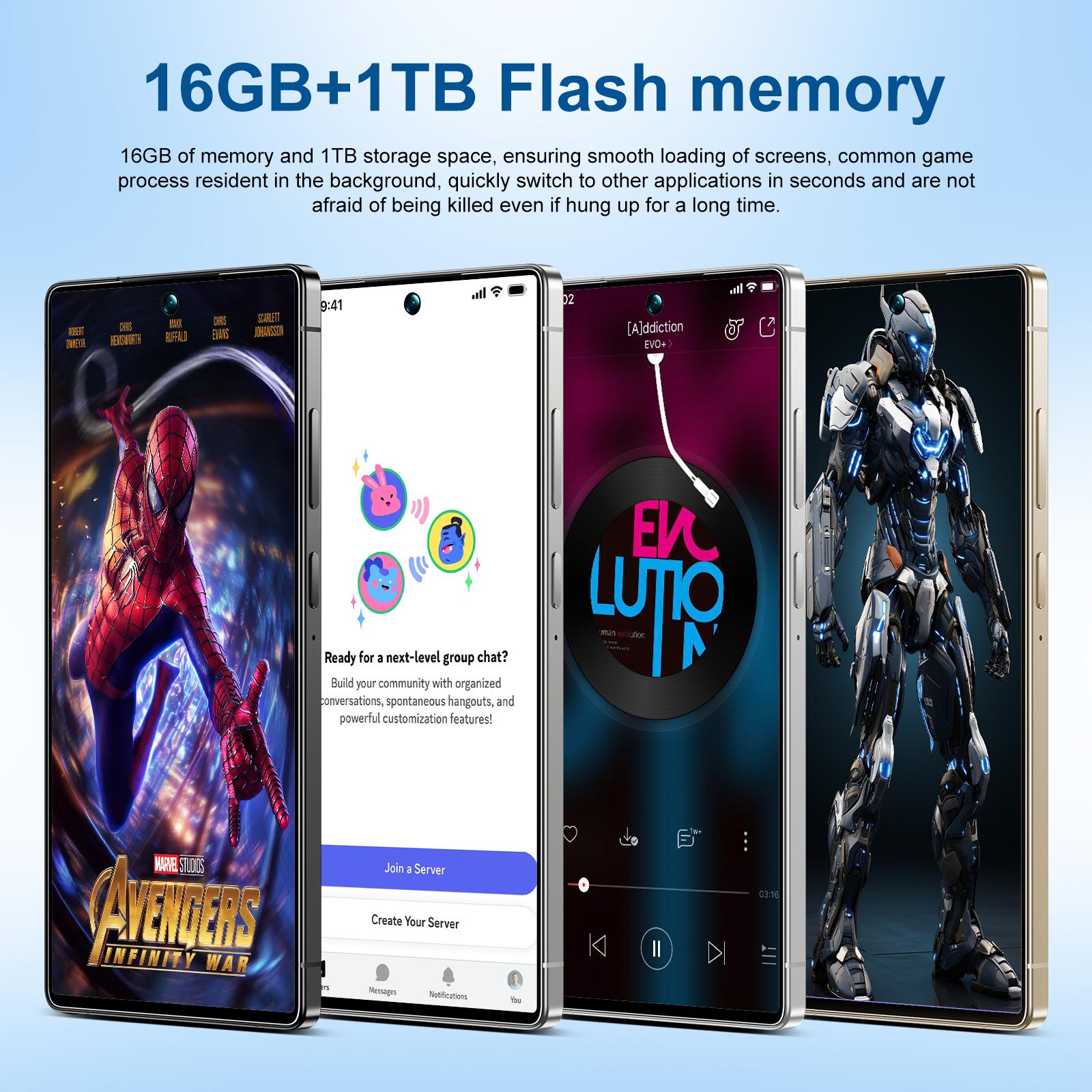 [Bisa COD] 2026 Murah cuci gudang Handphone Asli 7.5inci Layar 16GB+1TB 5G WiFi Bluetooth Android 14.0 dengan 8000mAh Kamera 32MP+108MP 10Core Face Unlocked Fingerprint ID Metal Built-in Frame