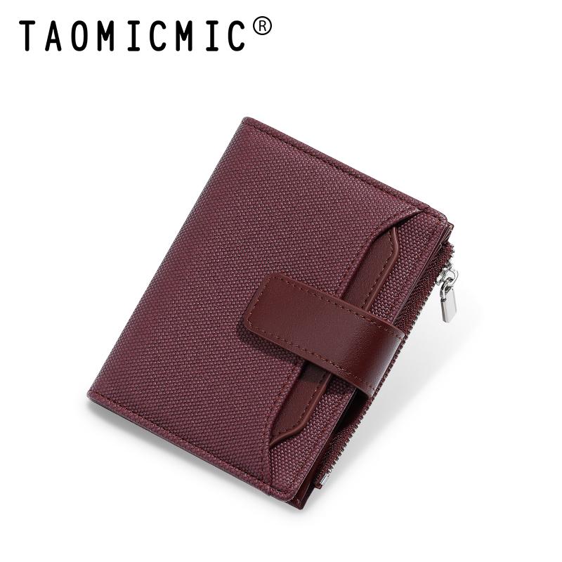 Ví ngắn nữ thiết kế đơn giản màu trơn nhiều màu có thể gấp lại đựng thẻ