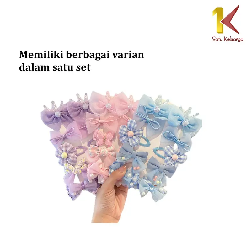 [COD] SK C1082 Jepit Rambut Mahkota 10IN1 Anak Perempuan Korean Fashion 4