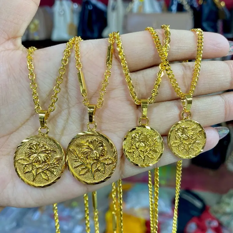 [Beli 2 Gratis 1] - Benika Accesories Kalung Hijab Warna Emas 24K Panjang 50cm dan 60cm  Xuping Jewelry Anti Karat Anti Alergi Liontin Mata Zicronia Ka'bah - Kalung Harian Simple Elagan Mewah Daily Trendi