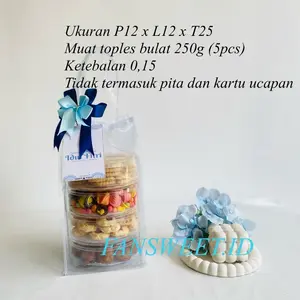 Tas mika ukuran P12 x L12 x T125 muat toples bulat 250 gram