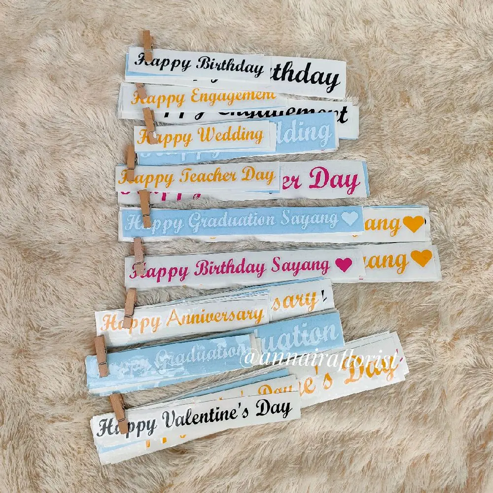 Cutting Sticker Untuk Ucapan Buket 2 Ukuran Cutting Sticker Untuk Ucapan Buket 2 Ukuran