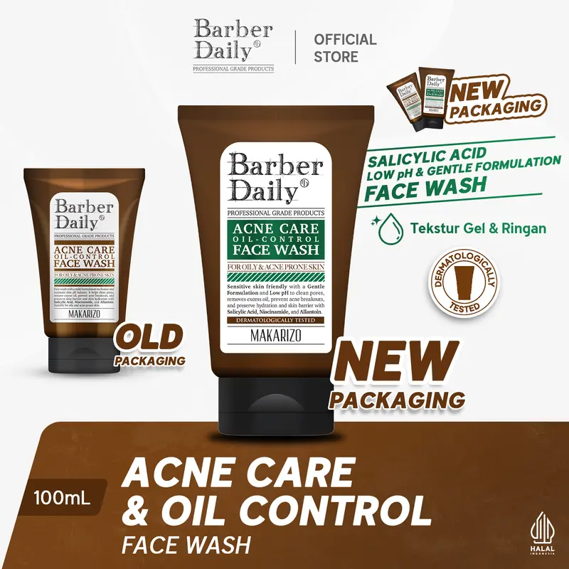 [READY STOCK] Barber Daily Acne Care & Oil Control Face Wash 100mL / Membersihkan Wajah / Cleanser Muka 1