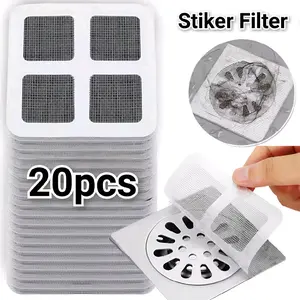 20 PCS Stiker Filter Rambut Jaring Penutup Lubang Saluran Air Saringan Anti Kecoa