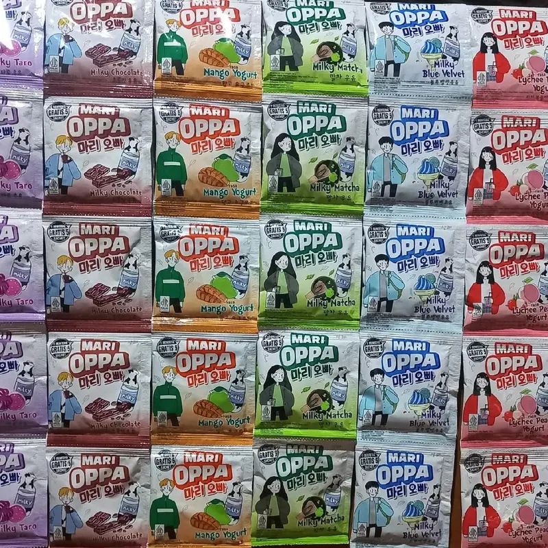 Mari oppa minuman susu rasa buah ala korea isi 3 renceng Bubuk  Chocolate Drink Banana Peach 0