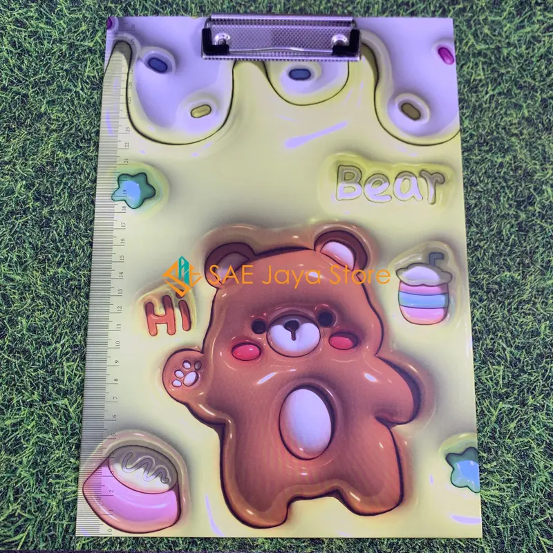 PAPAN DADA ALAS UJIAN KARAKTER LABUBU SANRIO AVENGERS DAN RABIT UKURAN A4 / PAPAN JALAN KARAKTER 5