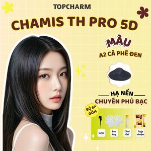 Nhuộm tóc Đen Cafe Tự Nhiên A2 Phủ Bạc Chamis TH Pro Kem Nhuộm Tóc 5D Màu Thời Trang Không Cần Tẩy Dưỡng Tóc Nữ Chuẩn Salon Găng Tay Oxy