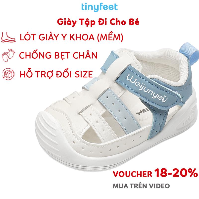 Giày Tập Đi TINYFEET WJ09 Chống Bẹt Chân Cho Bé Trai 1 Tuổi 2 Tuổi Giày Tập Đi Y Khoa Đình Hình Bàn Chân Bẹt Cho Bé