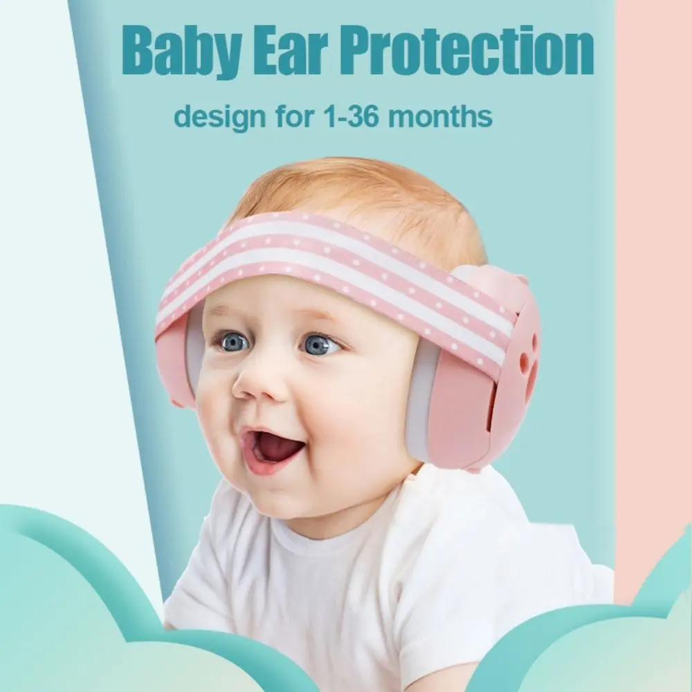 New Adjustable Baby Noise Reduction Earmuffs ABS with Elastic Headband Noise Cancelling Headphones Improves Sleep Hearing Protection Infant Ear Muffs for Babies and Toddlers