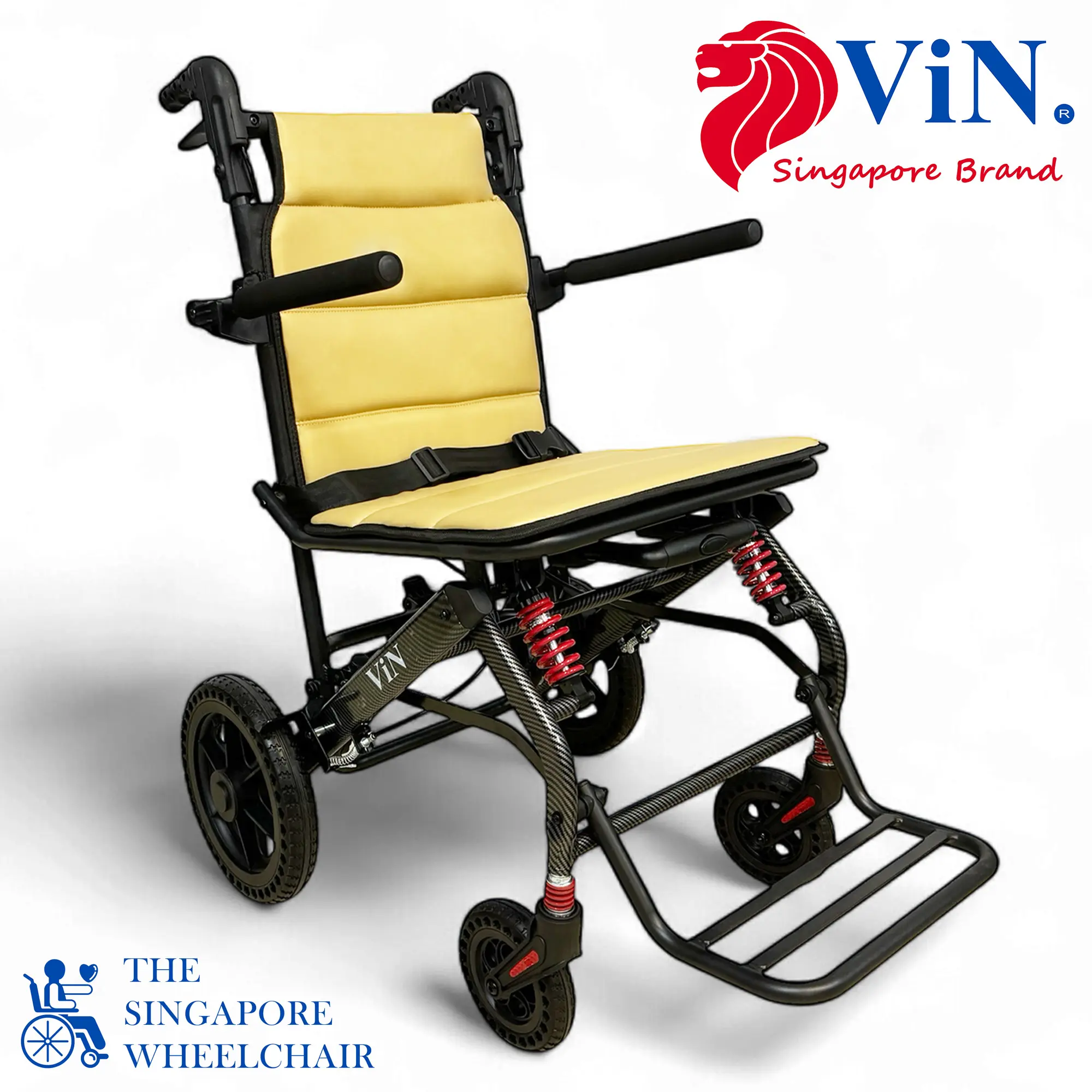 ViN A13 | Travel Pushchair | Increase Seat Width | Pull Handle | Flip-up Armrest & Footrest | Suspension | Lightweight | Haversack bag Carrier | Plane Approved Size