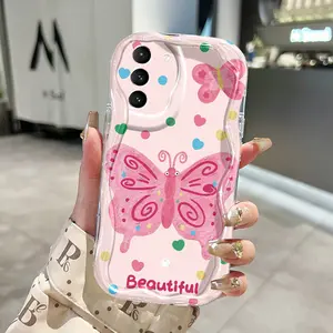 Casing Hp Untuk Samsung Galaxy S21 Plus S21 Ultra S21 FE S20 FE Case Kasing HP kupu-kupu cantik ganda Casing Kesing pelindung Silikon Cesing lunak baru Softcase
