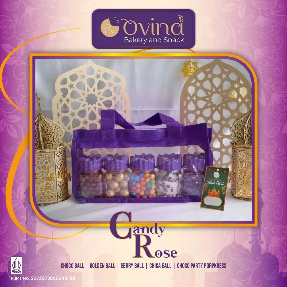 Ovina Sugar candy Rose UNGU enak lucu menarik  LIVE Hampers Parsel Lebaran Food gift Permen Manis Toples Snacks Manis Anak anak Cemilan Jajanan Makanan
