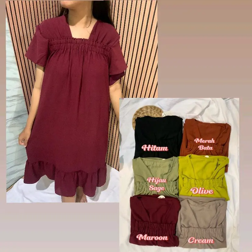 DASTER SMOKE - DASTER WANITA Dress Piyama Pendek Dewasa