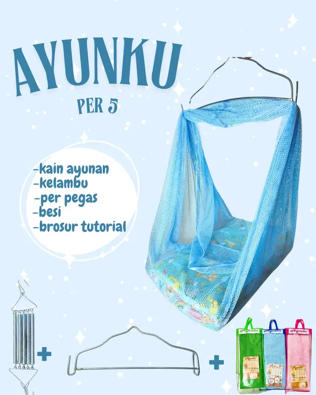Ayunan Bayi AYUKU Set PER Jumbo, Dua, Tiga, Lima - 1 paket perlengkapan bayi ayunan  cable Furniture 6
