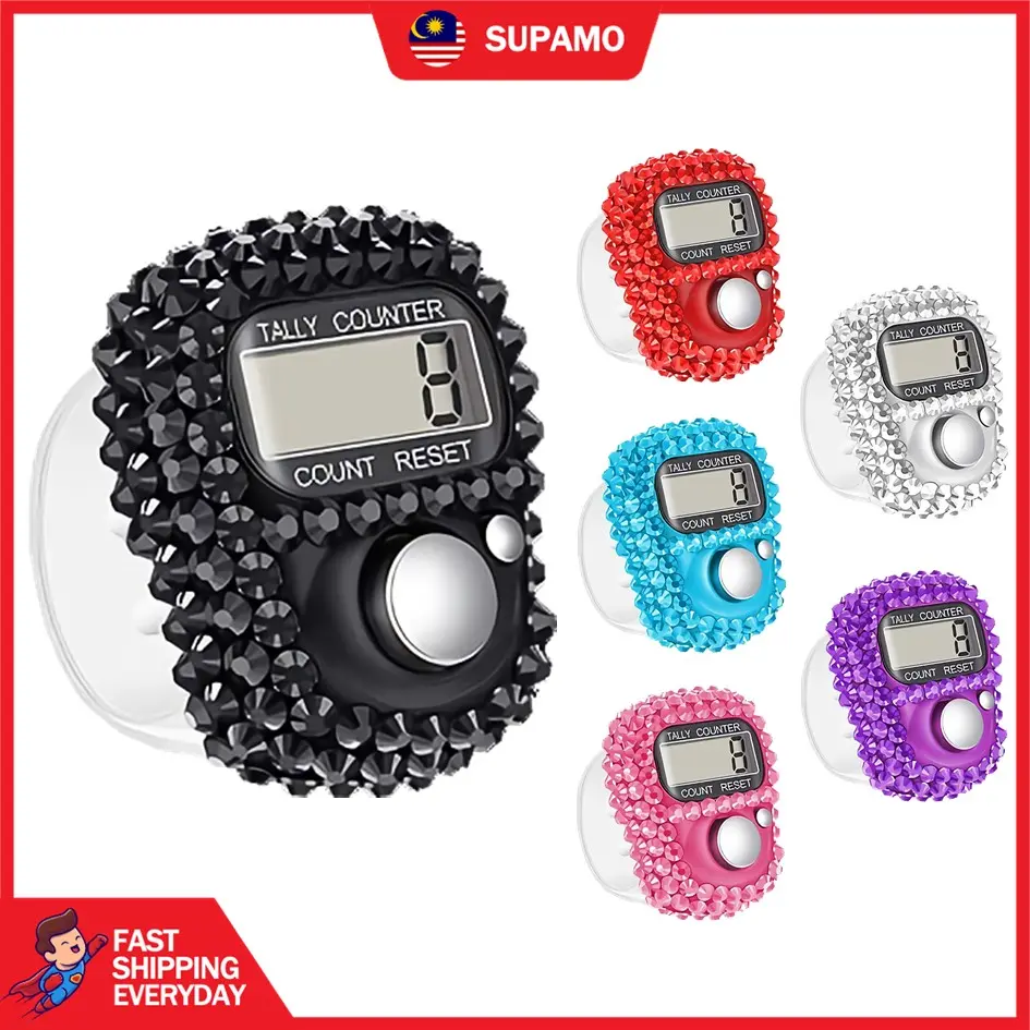 SUPAMO Digital Tasbih Manik Tasbih Digital Diamond Tasbih Bling Bling Finger Counter Digital Counter Yaasin Door Gift Viral