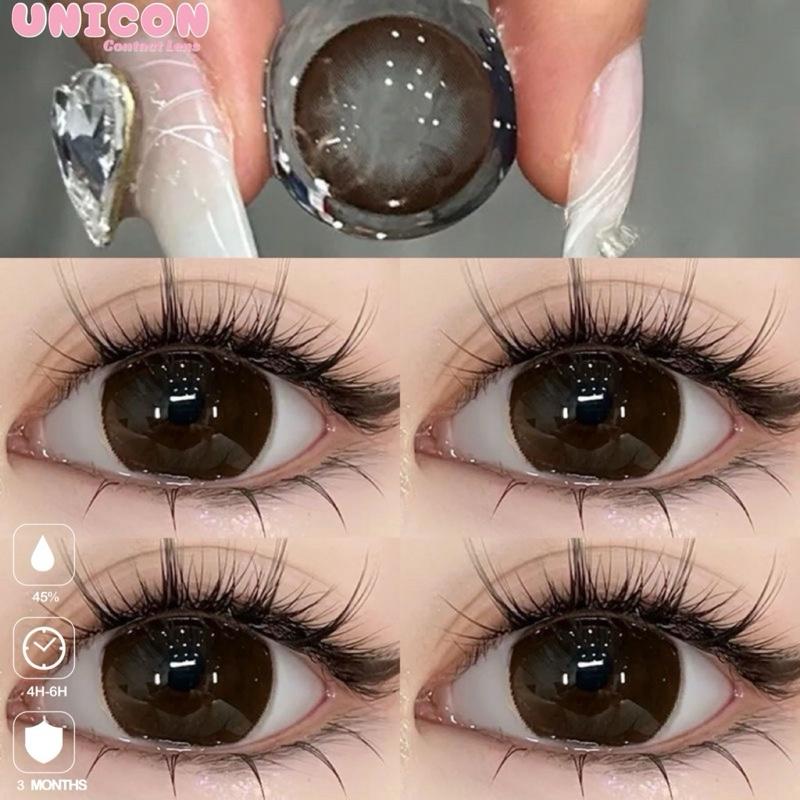 Lens Mắt Kính Áp Tròng nâu choco dễ thương baby đủ kích thước giãn Giá 1 Đôi + Kèm Khay Dụng Cụ