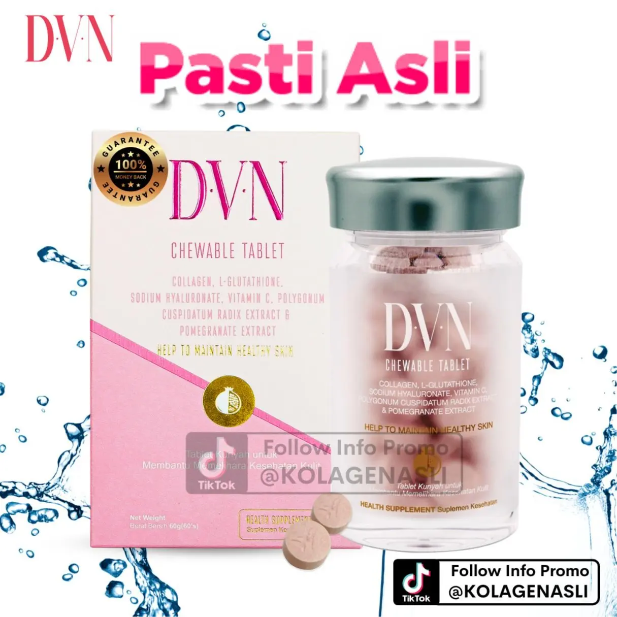 DVN Collagen Original Live Untuk Semua Jenis Kulit | DVN Asli Original Aman Semua Jenis Kulit Halal & Bpom