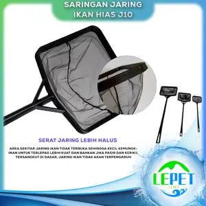 LEPET SEROKAN J10 SARINGAN JARING IKAN HIAS CUPANG GUPPY BLACK SERIES PREMIUM