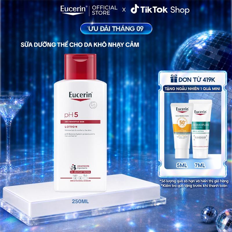Sữa Dưỡng Thể Cho Da Nhạy Cảm Eucerin Sensitive Skin pH5 Lotion 250ml - Dưỡng…