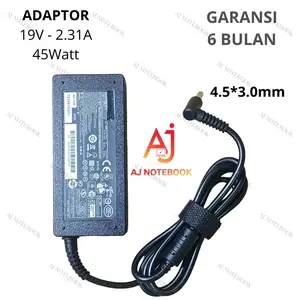 Adaptor Charger Compatible Type 14-bw 14-bw0xx Series - 19.5V 2.31A 45W 4.5*3.0mm Jack Biru / Blue pin -AJNB