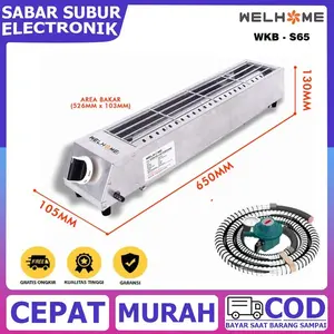 Promo Kompor Gas Pemanggang BBQ Sate Welhome WKB-S50 dan WKB-S65