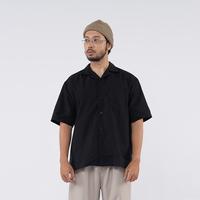 Gambar KOZE Open Collar Shirt Black - Kemeja Kerah Lengan Pendek Terbuka Hitam 2.0 - S dari koze shop Kota Administrasi Jakarta Timur 2 Tokopedia